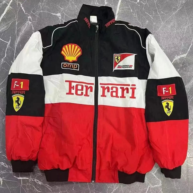 Embroidered F1 Racing Suit Casual Jacket Man Full Length - Race Blaze