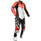 Richa Stradale One Piece Leathers Red White Side View - Race Blaze