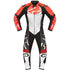 Richa Stradale one piece red and white motorcycle leather suit with CE armor and ergonomic fit