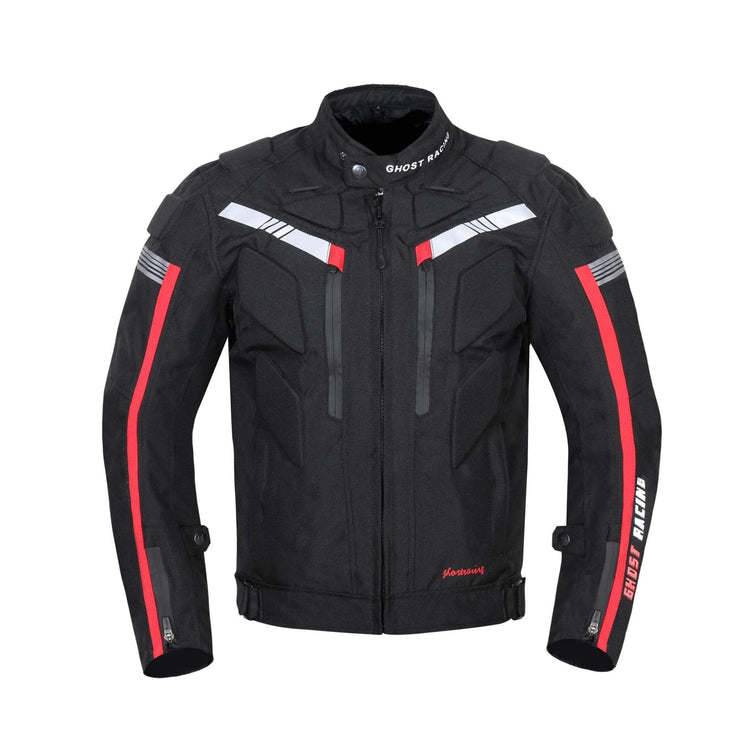 Knight Cycling Biker Motorcycle Road Jacket Black - Race Blaze