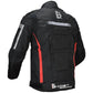 Knight Cycling Biker Motorcycle Road Jacket White Black Back - Race Blaze
