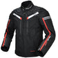 Knight Cycling Biker Motorcycle Road Jacket White Black Front - Race Blaze