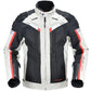 Knight Cycling Biker Motorcycle Road Jacket White Grey Front - Race Blaze