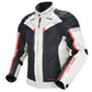 Knight Cycling Biker Motorcycle Road Jacket White Pink Front - Race Blaze