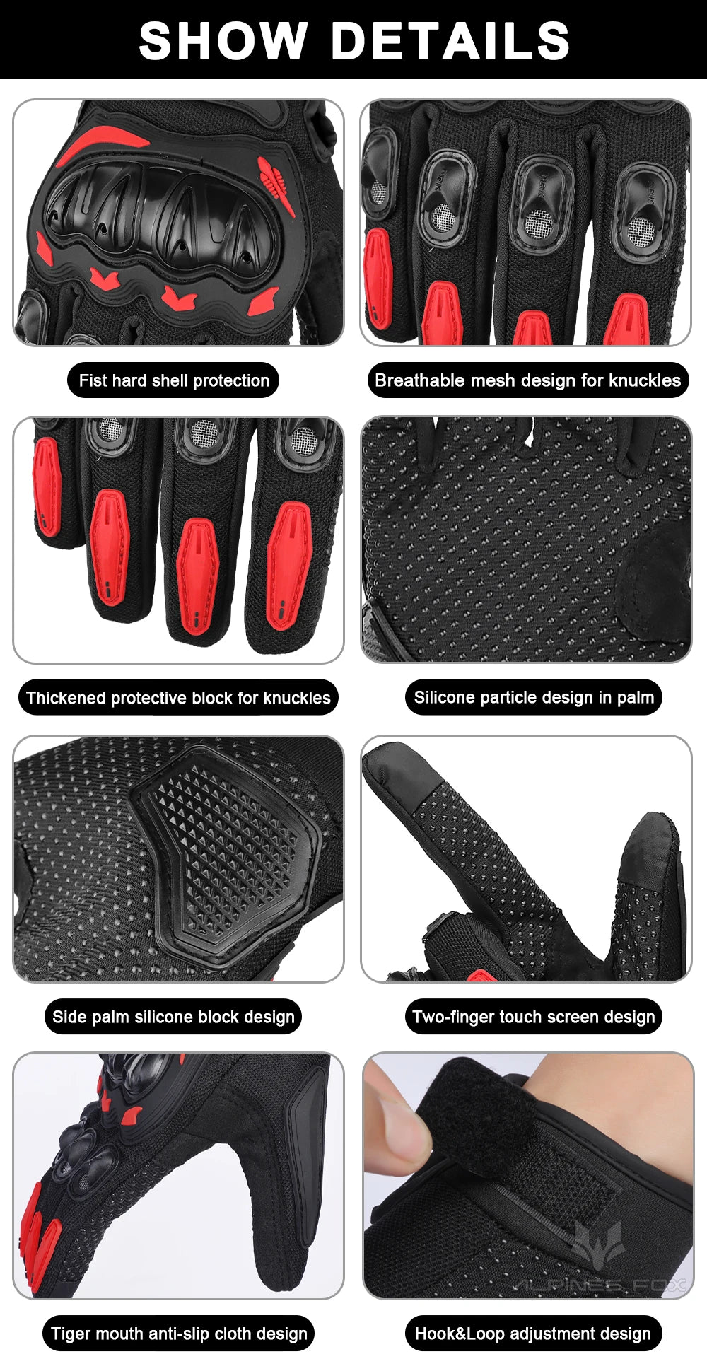 SUOMY Motorcycle Gloves Men Lady Touch Screen Motocross Glove