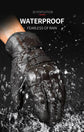 Motorcycle Gloves Winter Waterproof Leather Touchscreen Black - Race Blaze