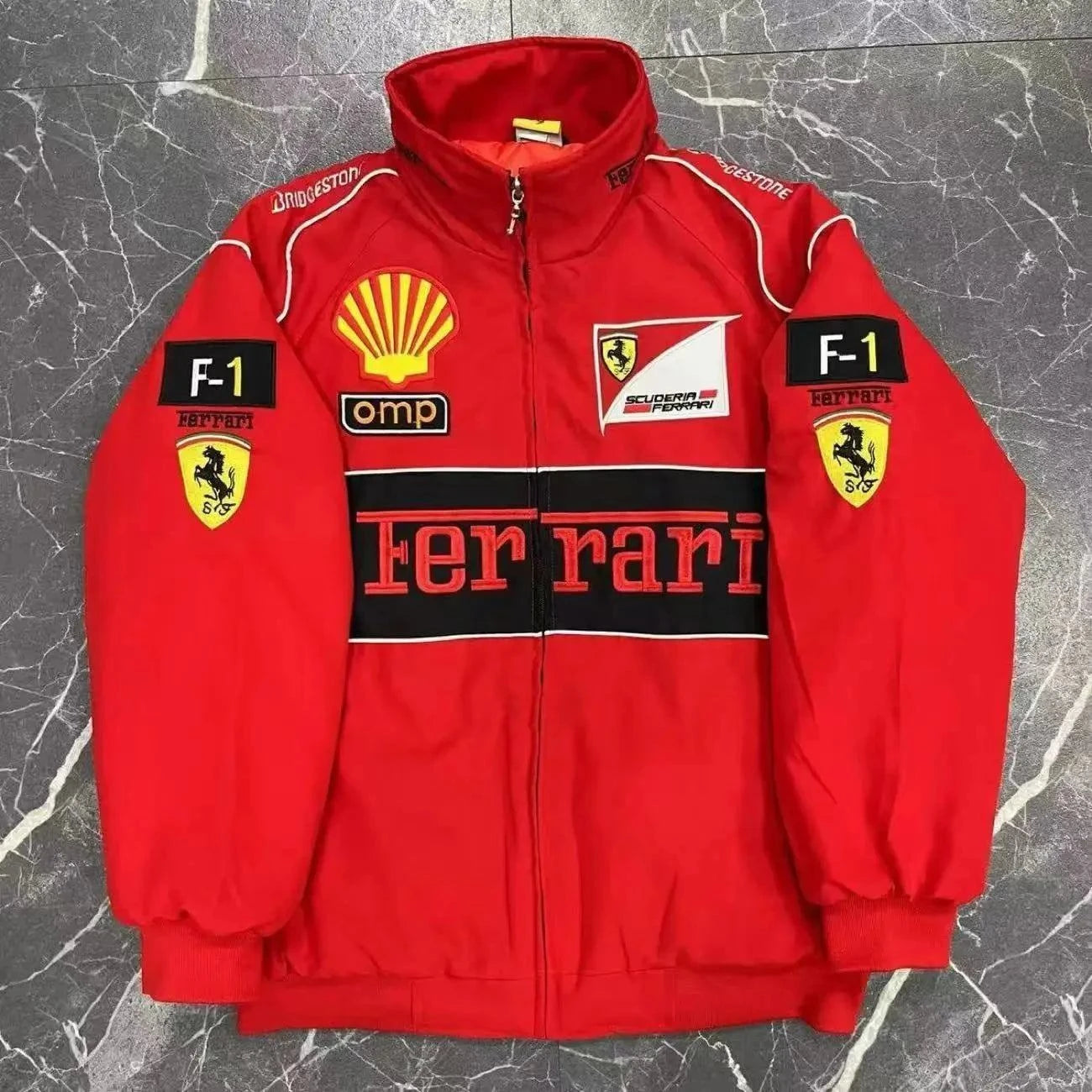 Embroidered F1 Racing Suit Casual Jacket Man Full Length - Race Blaze