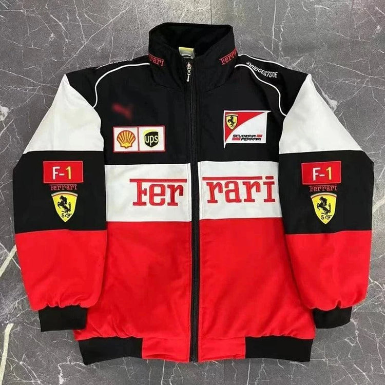 Embroidered F1 Racing Suit Casual Jacket Man Full Length - Race Blaze
