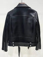Autumn Women Faux PU Leather Jacket Casual Lapel Coat Flat View - Race Blaze