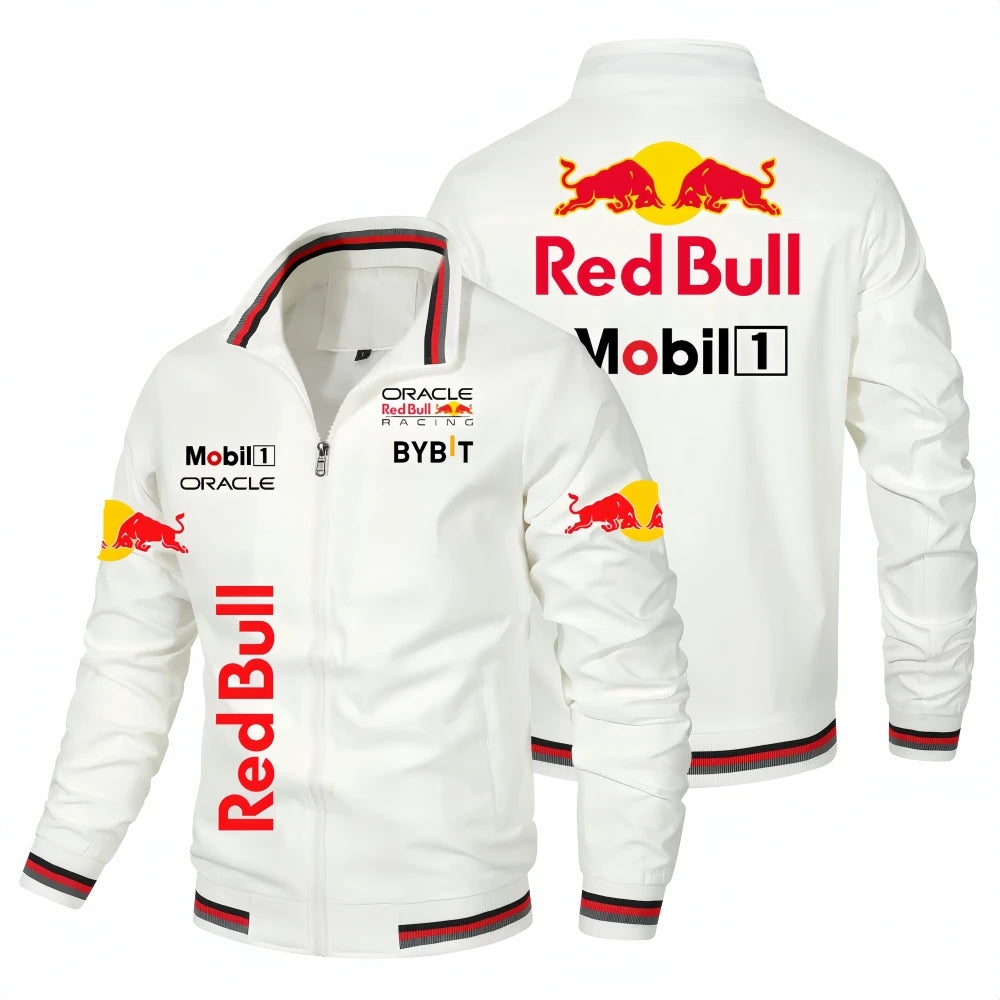 Retro Style Red Bull Motorcycle Jacket Racing Jacket Outdoor