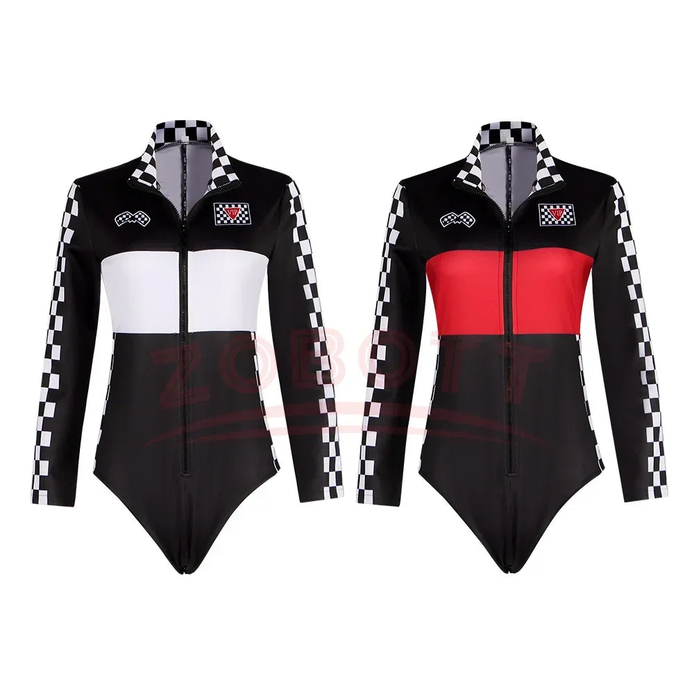 Race Car Driver Jumpsuit - Women & Girls Halloween Bodysuit