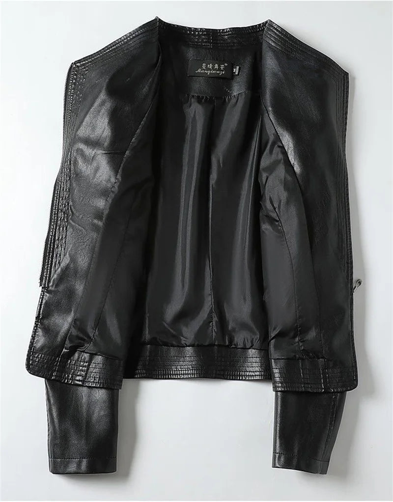 Autumn Winter Sheepskin Jacket Women Short Coat Casual Tops