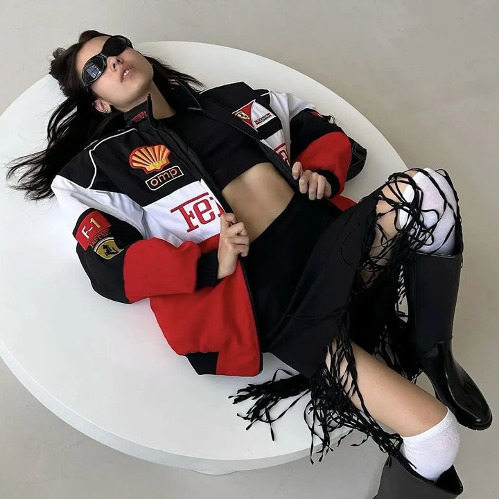 High Quality Ferrari F1 Embroidered Jacket Racing Team