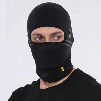 Balaclava Motorcycle Face Mask Moto Helmet Bandana Black Front - Race Blaze
