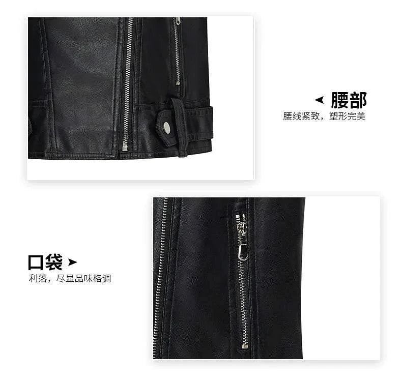 Fashion Suit Lapel Leather Vest Women Motorcycle Jacket Flat View - Race Blaze
