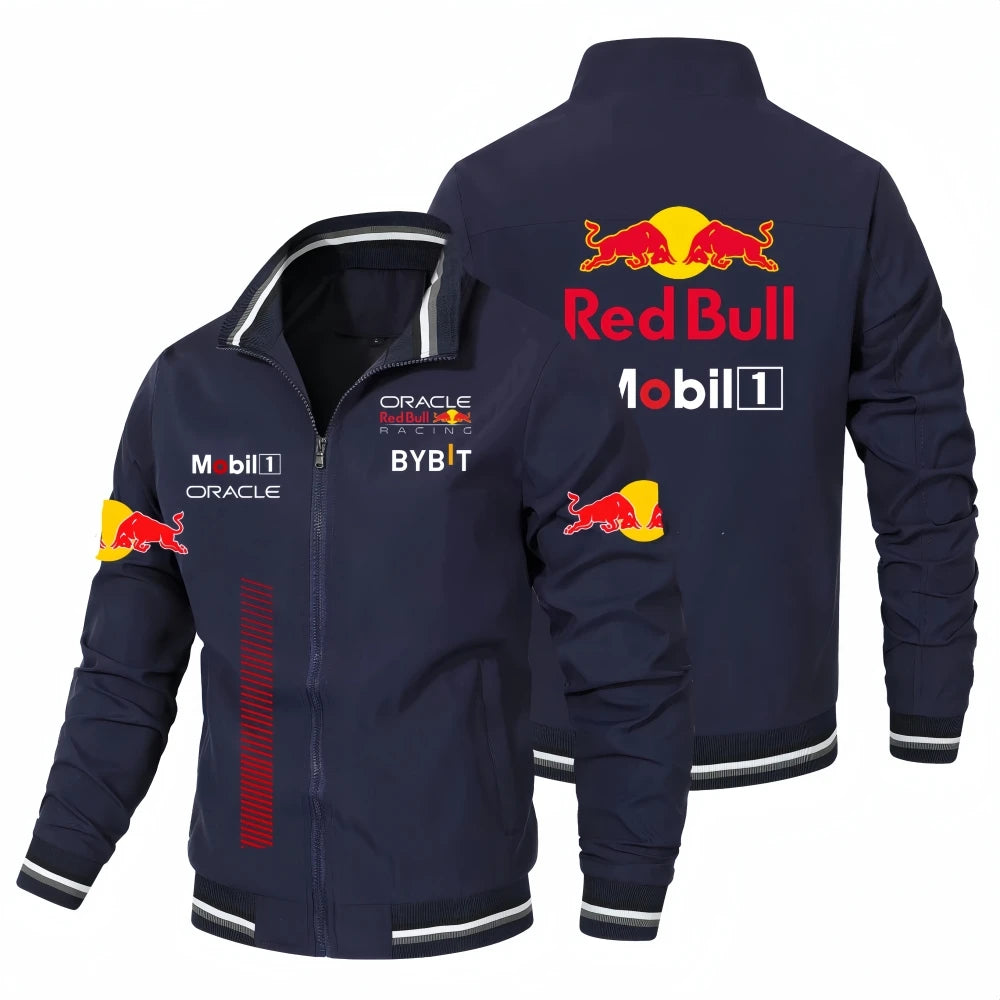 Retro Style Red Bull Motorcycle Jacket Racing Jacket Outdoor