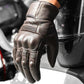 Motorcycle Gloves Winter Waterproof Leather Touchscreen Handlebar - Race Blaze