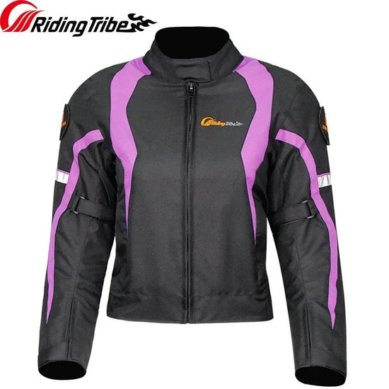 Motorcycle winter jacket with thermal liner, waterproof fabric, CE protectors, and reflective details
