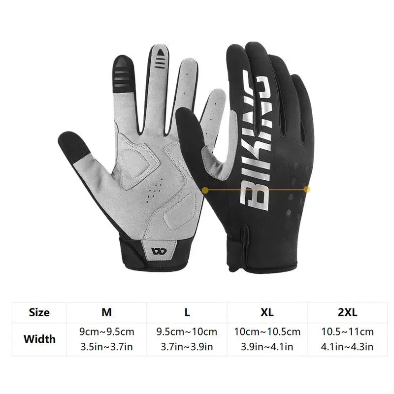 Cold Weather Biking Gloves Touchscreen Motorcycle Mittens Reflective