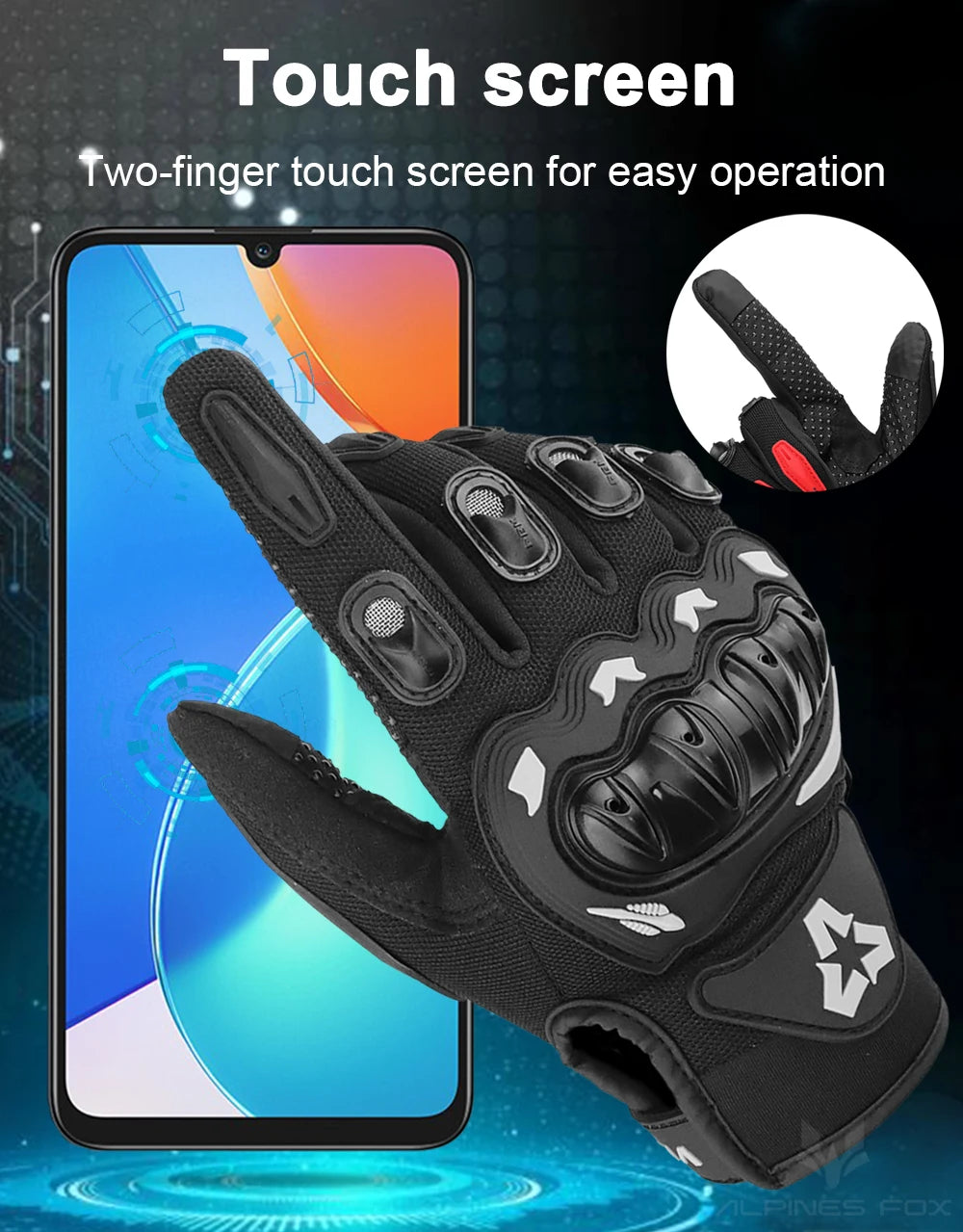 SUOMY Motorcycle Gloves Men Lady Touch Screen Motocross Glove