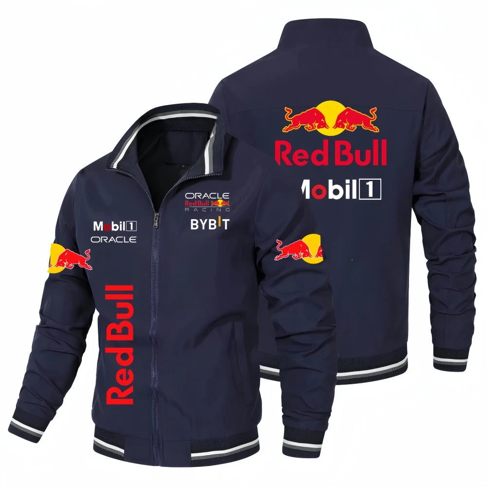 Retro Style Red Bull Motorcycle Jacket Racing Jacket Outdoor