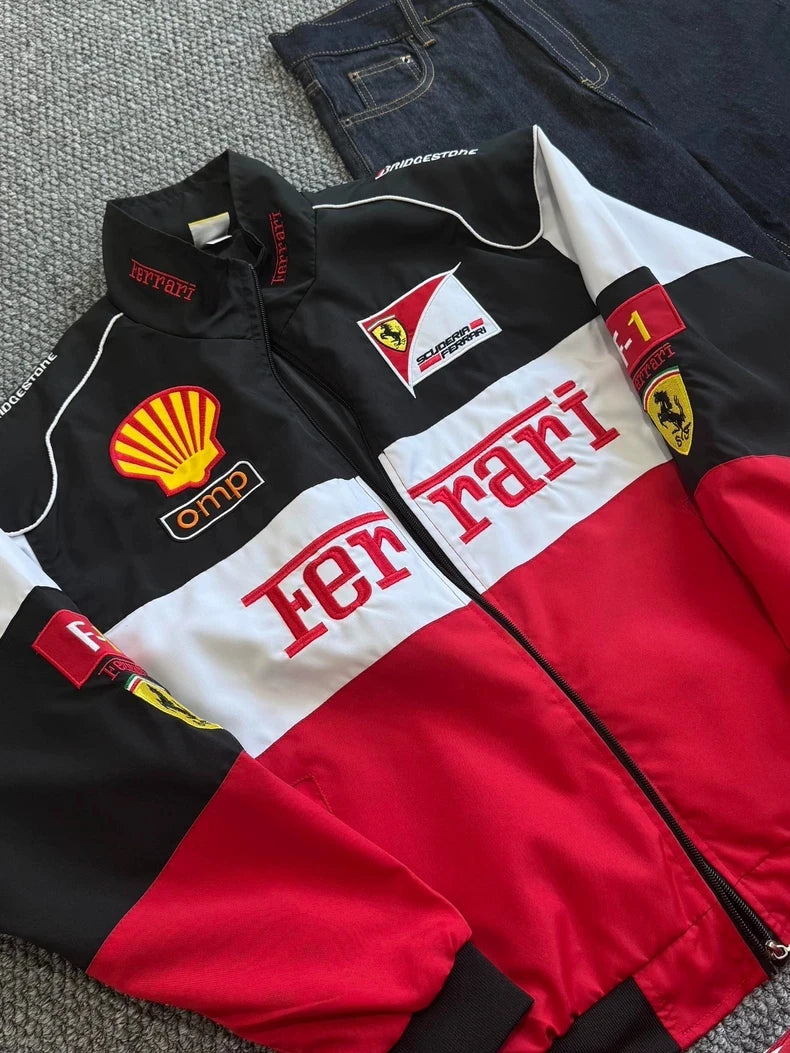 Embroidered F1 Racing Suit Casual Jacket - Custom Motorcycle Jackets