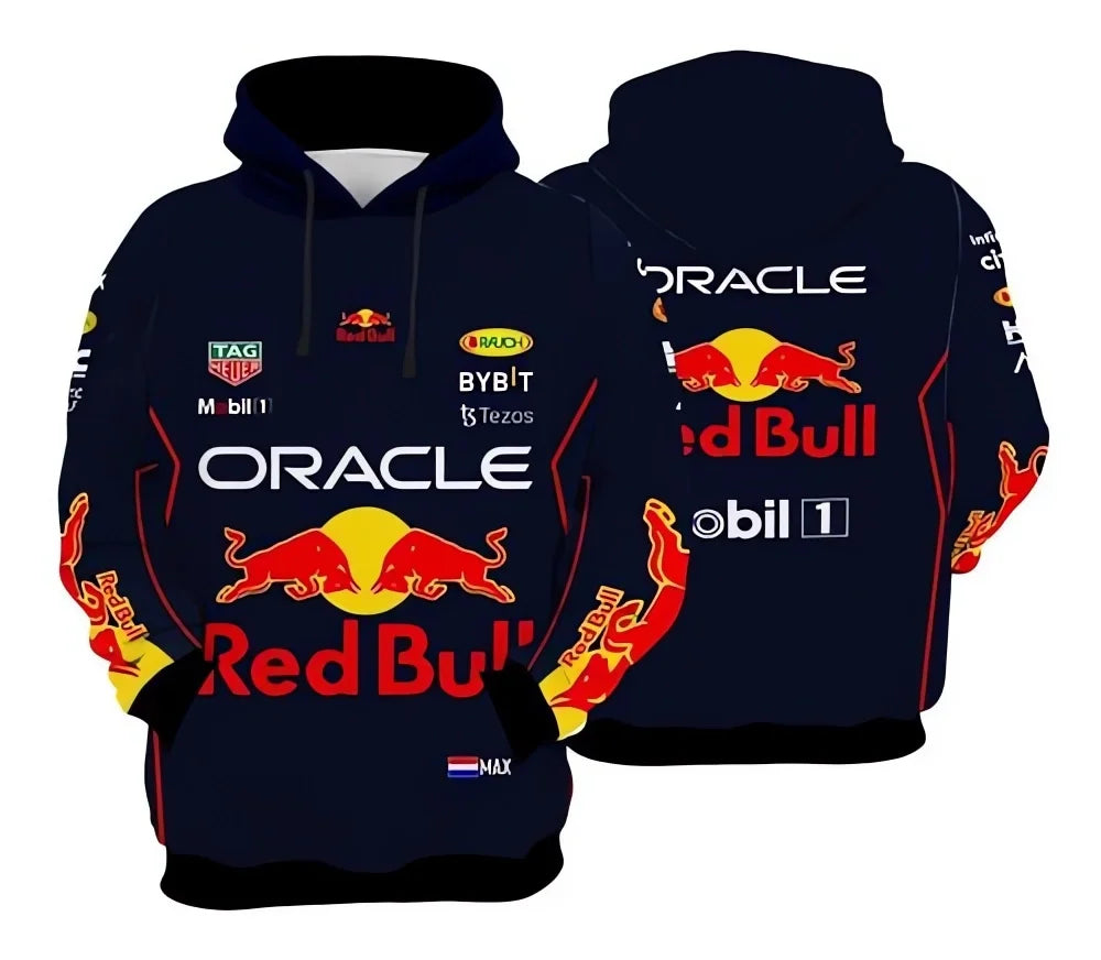 Spring and Autumn Red Bull Hoodie Street Fashion Suit