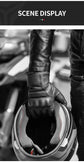 Motorcycle Gloves Winter Waterproof Leather Touchscreen Black - Race Blaze