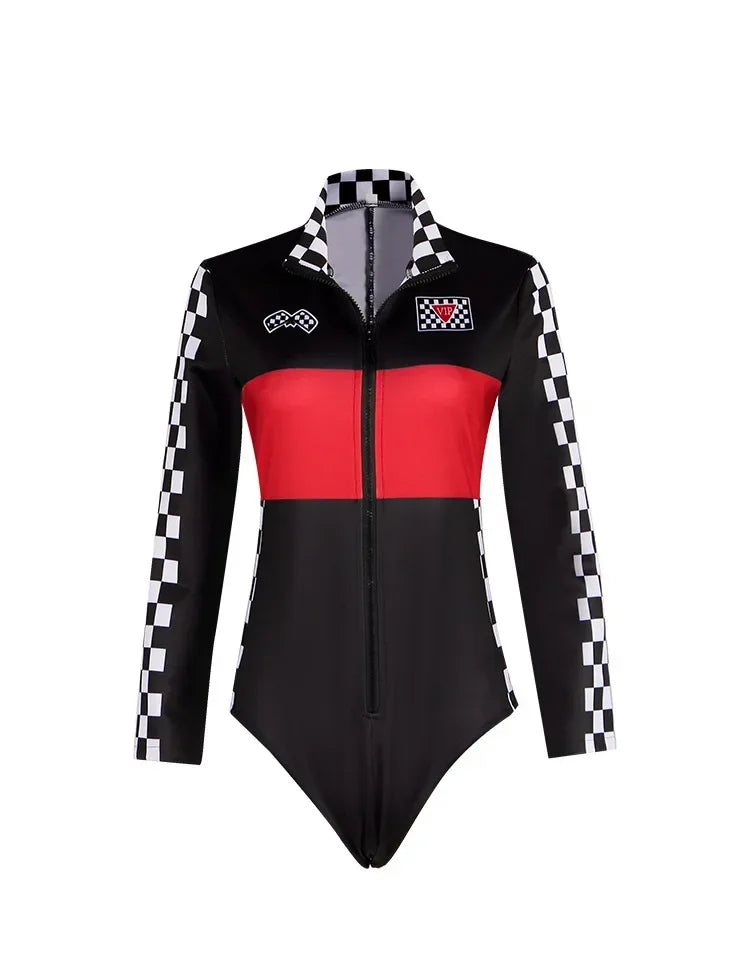Race Car Driver Jumpsuit - Women & Girls Halloween Bodysuit