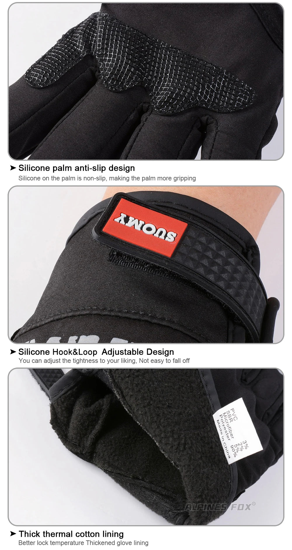 SUOMY Motorcycle Gloves Men Lady Touch Screen Motocross Glove