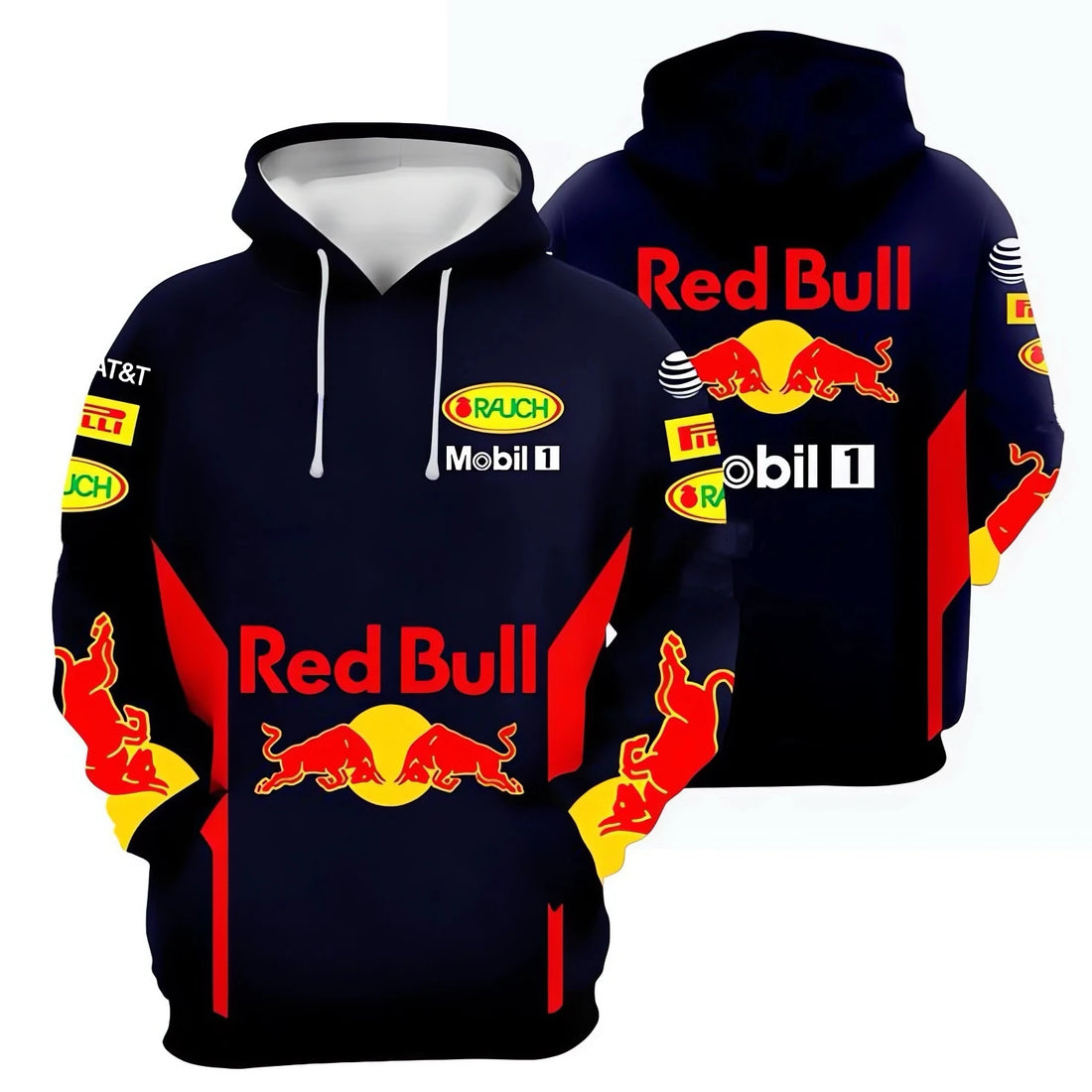 Spring and Autumn Red Bull Hoodie Street Fashion Suit