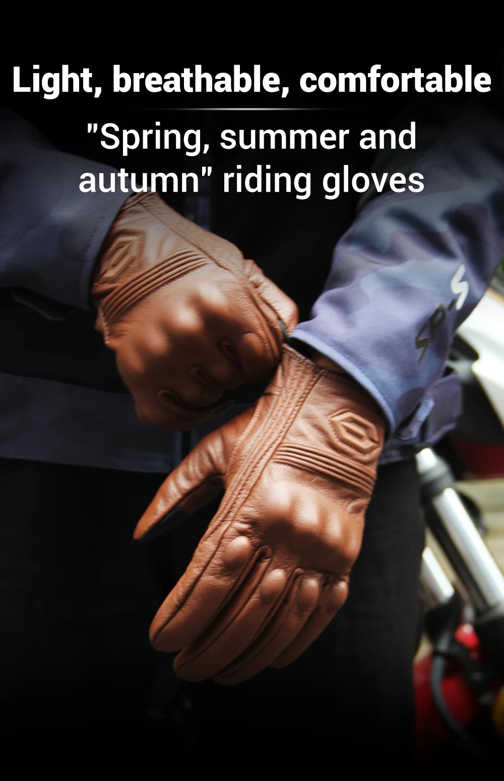 Motorcycle Gloves CE Men's Retro Moto Gloves Touch Screen