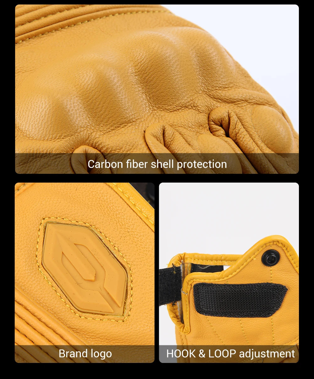 Motorcycle Gloves CE Men's Retro Moto Gloves Touch Screen