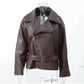 Casual Dark Red Zipper Leather Short Jacket Women  - Race Blaze