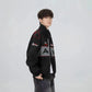High Quality Embroidered Motorcycle Racing Jacket On Model Side - Race Blaze