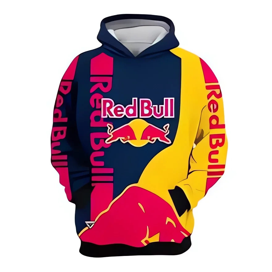 Spring and Autumn Red Bull Hoodie Street Fashion Suit