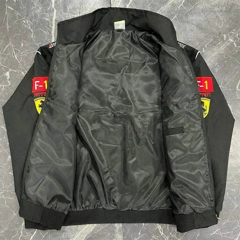 Embroidered F1 Racing Suit Casual Jacket Man Full Length - Race Blaze