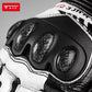 Genuine Leather Motorcycle Windproof Gloves Dark Action - Race Blaze