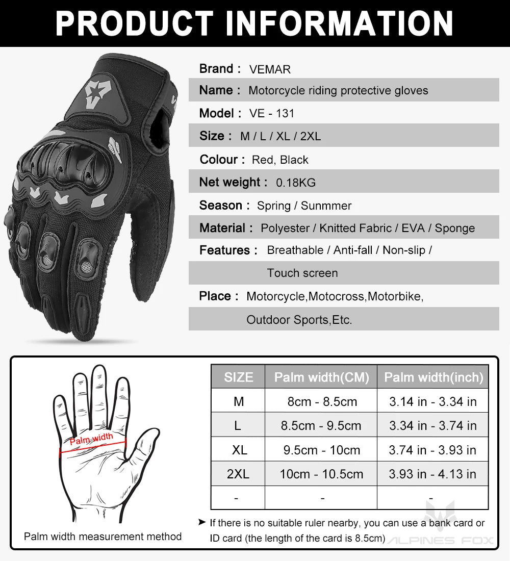 SUOMY Motorcycle Gloves Men Lady Touch Screen Motocross Glove