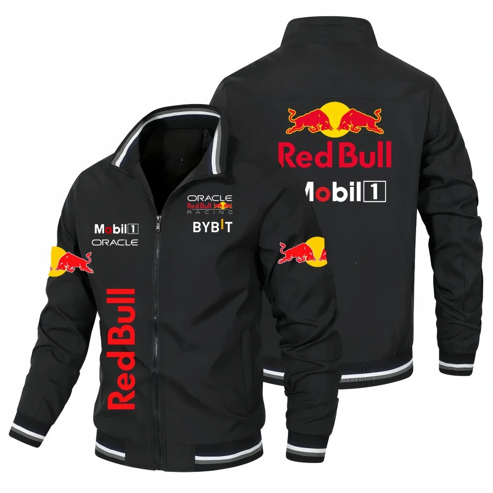 Retro Style Red Bull Motorcycle Jacket Racing Jacket Outdoor