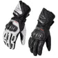 Genuine leather motorcycle gloves full finger windproof unisex in red black green white colors