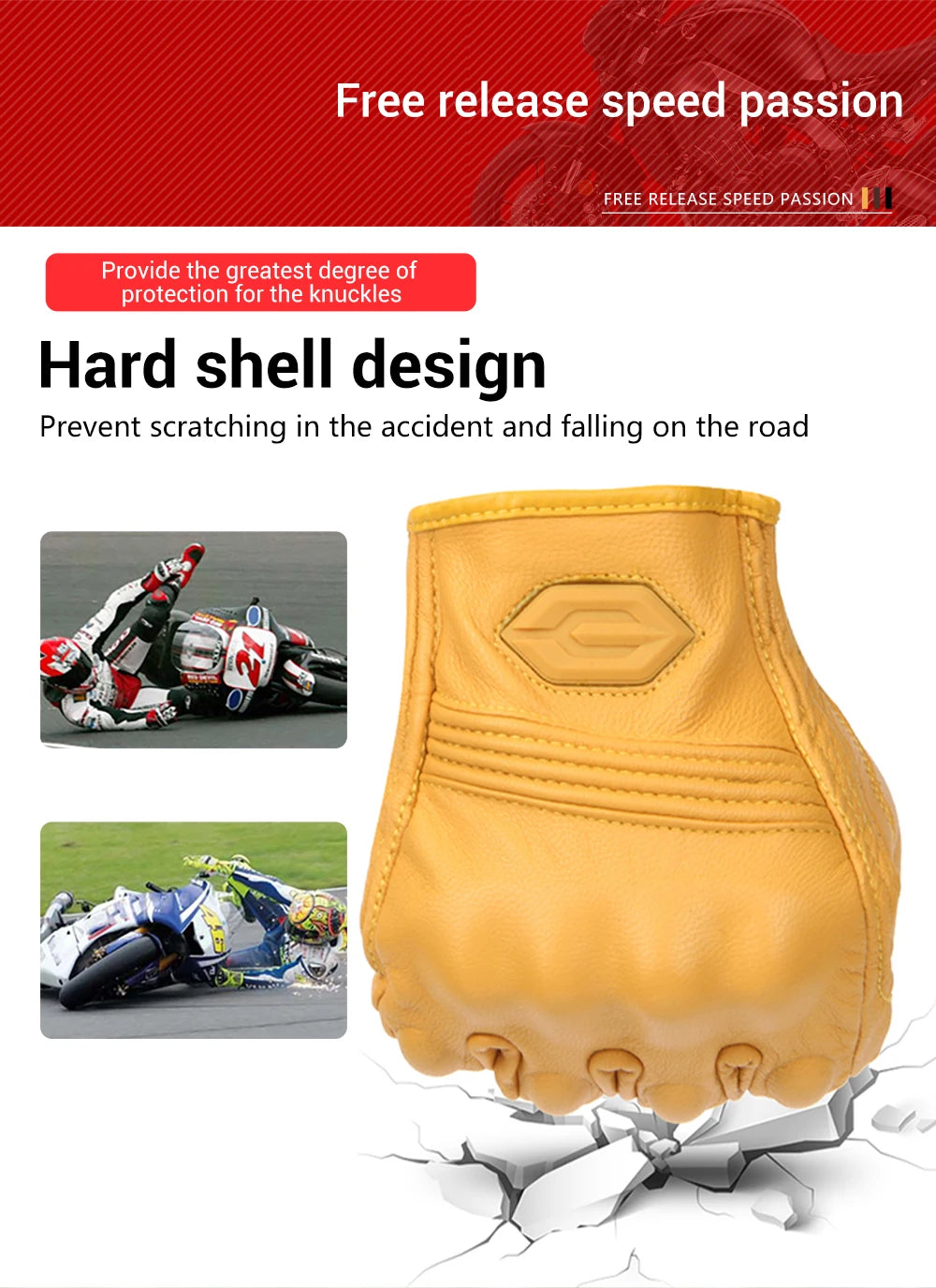Motorcycle Gloves CE Men's Retro Moto Gloves Touch Screen