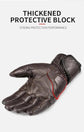 Motorcycle Gloves Winter Waterproof Leather Touchscreen Black - Race Blaze