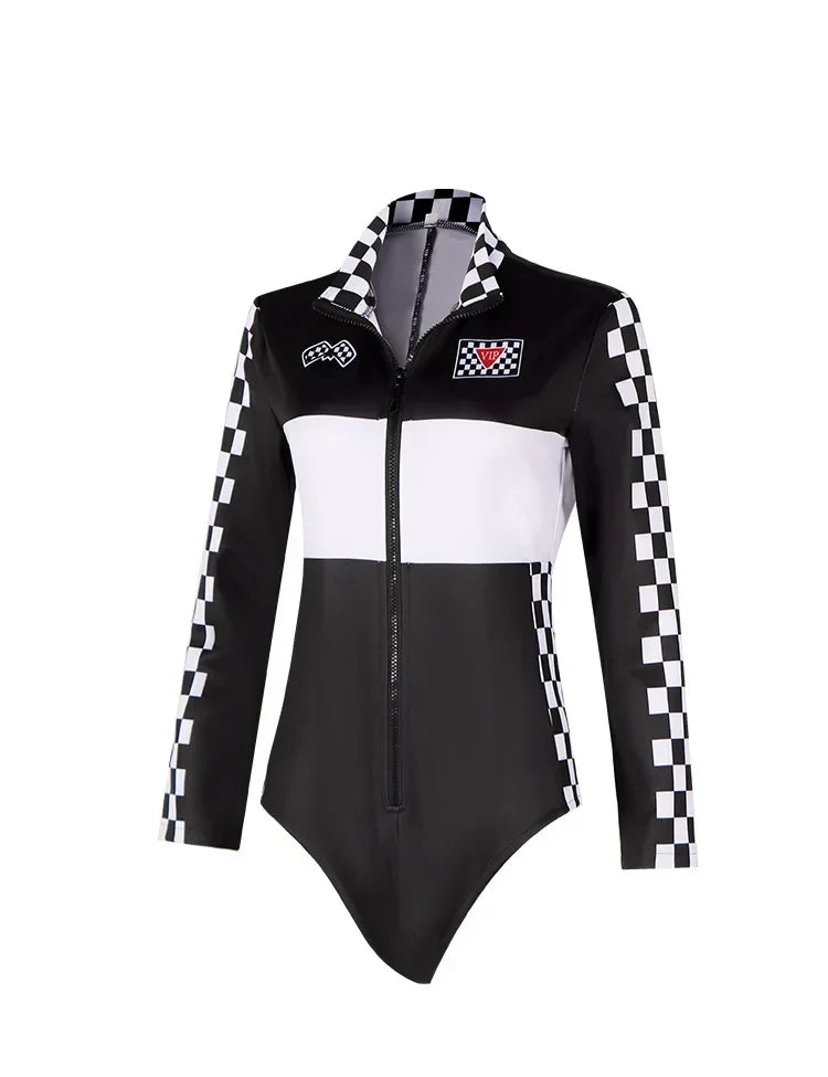 Race Car Driver Jumpsuit - Women & Girls Halloween Bodysuit