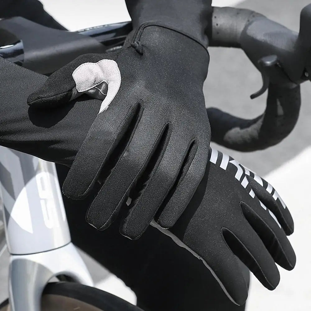 Cold Weather Biking Gloves Touchscreen Motorcycle Mittens Reflective