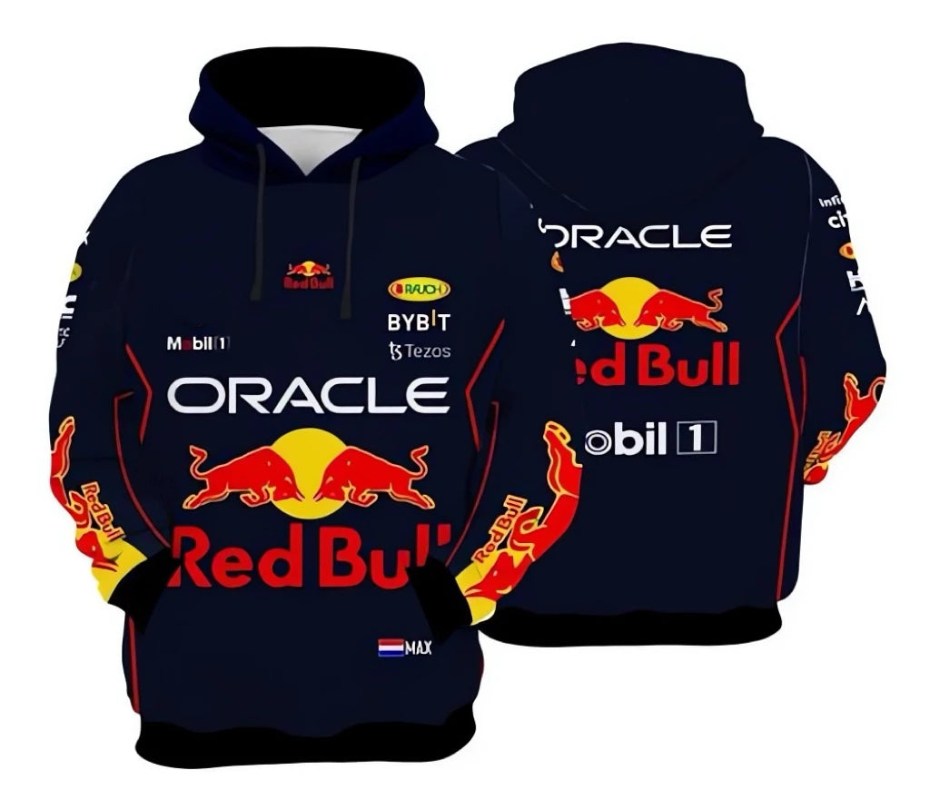Spring and Autumn Red Bull Hoodie Street Fashion Suit