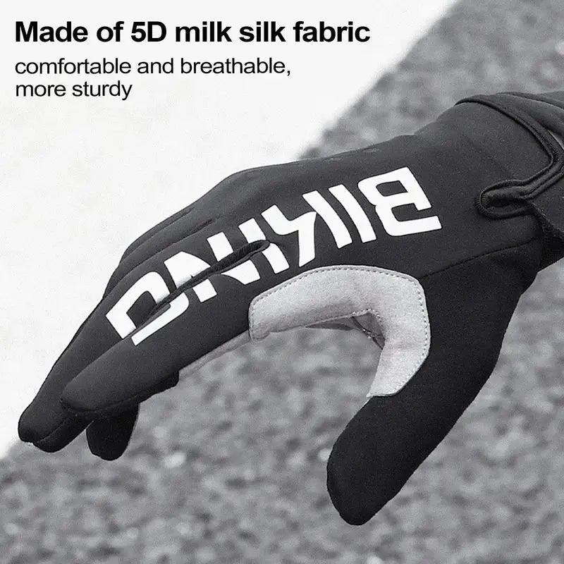 Cold Weather Biking Gloves Touchscreen Motorcycle Mittens Reflective