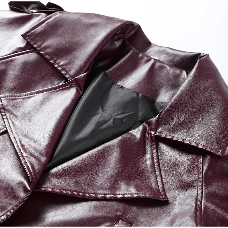 Vintage Leather Jacket Women Single Breasted Short Black - Race Blaze