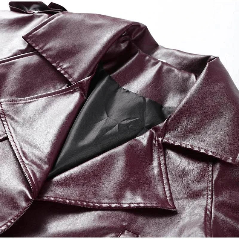 Vintage Leather Jacket Women Single Breasted Short Black - Race Blaze