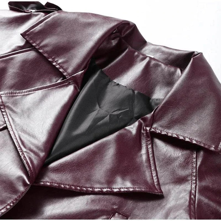 Vintage Leather Jacket Women Single Breasted Short Black - Race Blaze